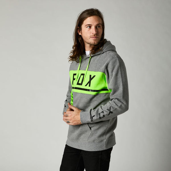 DESTOCKAGE Sweat-Shirt Fox Racing Merz Pullover Fleece Gris Jaune Fluo PMO