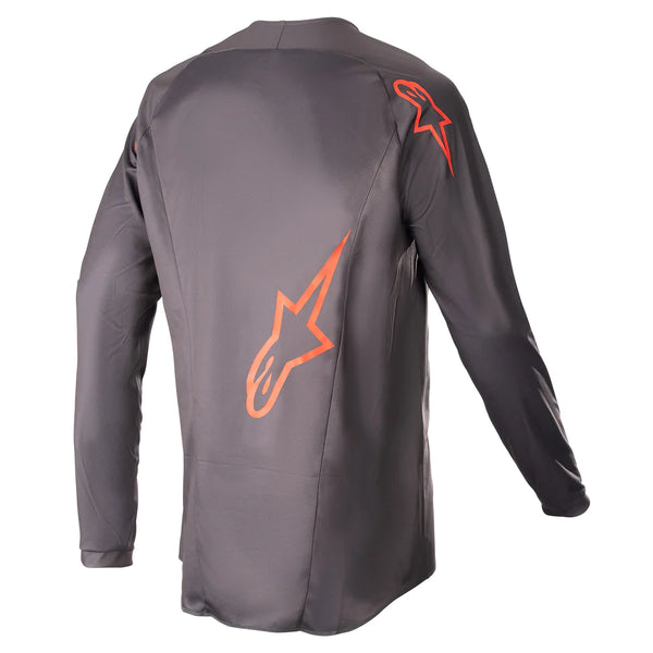 MAILLOT ALPINESTARS FLUID LURV JERSEY GRIS ROUGE FLUO 3762023 9397 CROSS PROMO