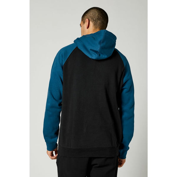 DESTOCKAGE Sweat-Shirt Fox Racing Emblem Raglan Po Fleece Noir Bleu PMO