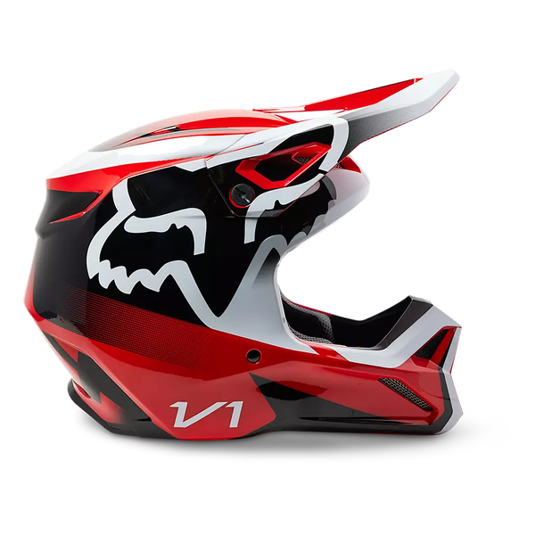 CASQUE FOX RACING LEED V1 ROUGE FLUO BLANC 29657-110 PROMO CASQUE