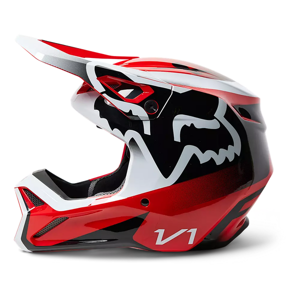CASQUE FOX RACING LEED V1 ROUGE FLUO BLANC 29657-110 PROMO CASQUE