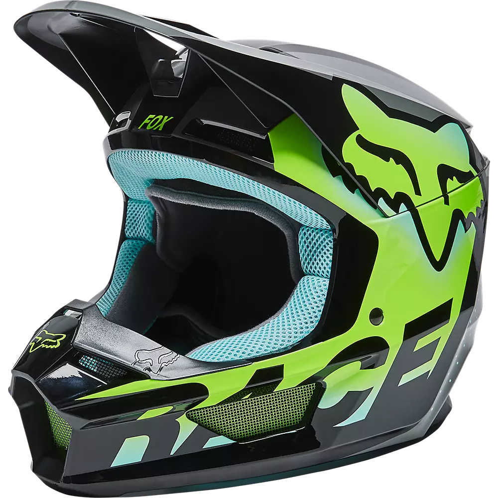Casque Fox Racing V1 TRICE Teal 26779-176 | RacingGear974