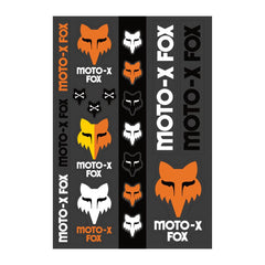 Planche stickers Fox Racing Heritage Track Pack orange Noir