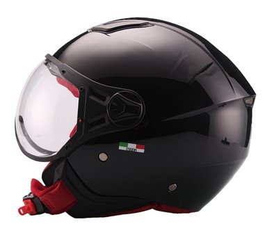 Casque Vito Jet Moda Noir Brillant PROMO DESTOCKAGE