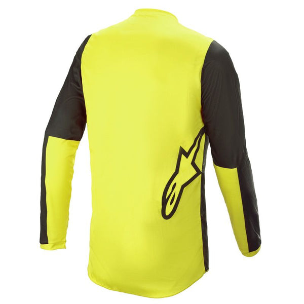 Maillot Alpinestars Fluid Tripple Jersey Noir Jaune Fluo