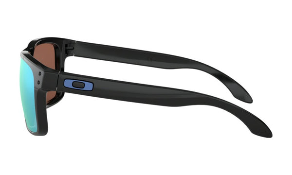 Lunette Oakley Holbrook Prizm polished black prizm deep water polarisée