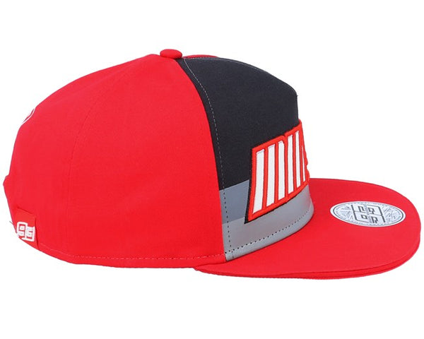 Casquette Marc Marquez Cap Flat MM93 Stripes Rouge