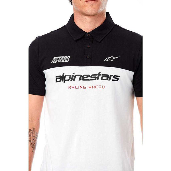 Polo Alpinestars Paddock Polo Noir Blanc