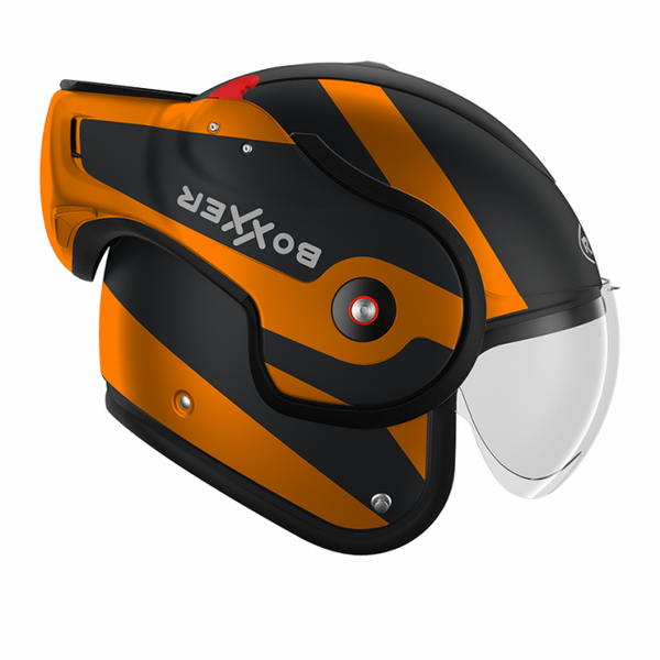 DESTOCKAGE Casque Roof RO9 Boxxer Fuzo noir orange mat boxxer promo DESTOCKAGE