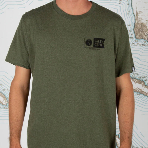 Tee-Shirt Salty Crew Protection Uv 40 Alpha S/S Tee Forest Heather