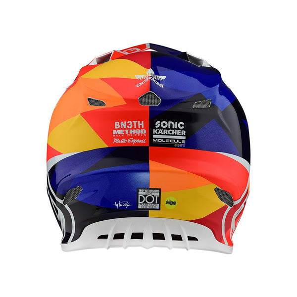 Casque Troy Lee Design SE4 composite Jet Orange / Navy