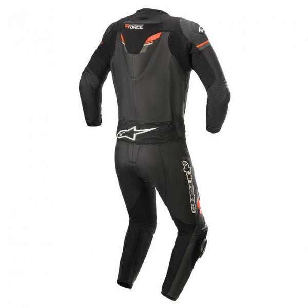 Combinaison Alpinestars Gp Force Chaser Leather Suit 2 Pieces Noir Rouge Fluo