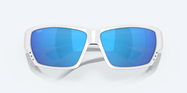 Lunette Costa Sunglasses Tuna Alley 25 White Blue Mirror Polarisée 580G 06S9009 7879
