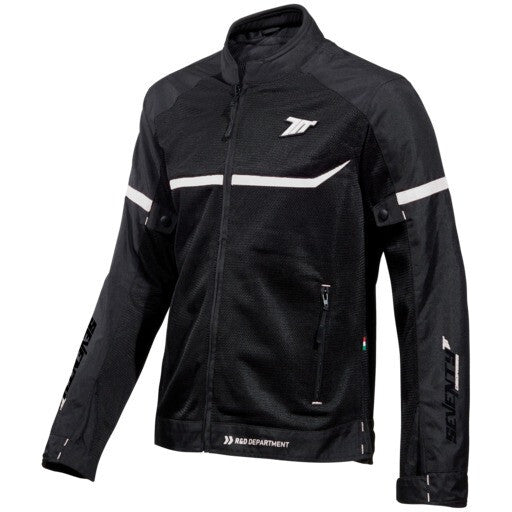 BLOUSON SEVENTY  SD-JR30.1 MOJAVE  AIR NOIR BLANC homologué  COMBO RIDER SDB5
