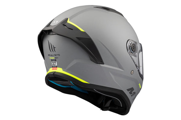 CASQUE MT HELMETS STINGER 2 SOLID A12 GRIS BRILLANT combo RIDER PACK  5R LITE 2