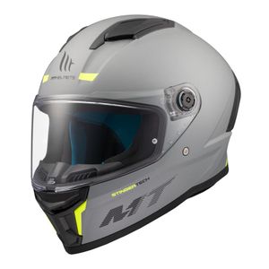 CASQUE MT HELMETS STINGER 2 SOLID A12 GRIS BRILLANT combo RIDER PACK  5R LITE 2