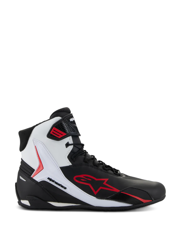 BOTTE ALPINESTARS FASTER-4 SHOES  BLACK WHITE RED 2510425-123-6