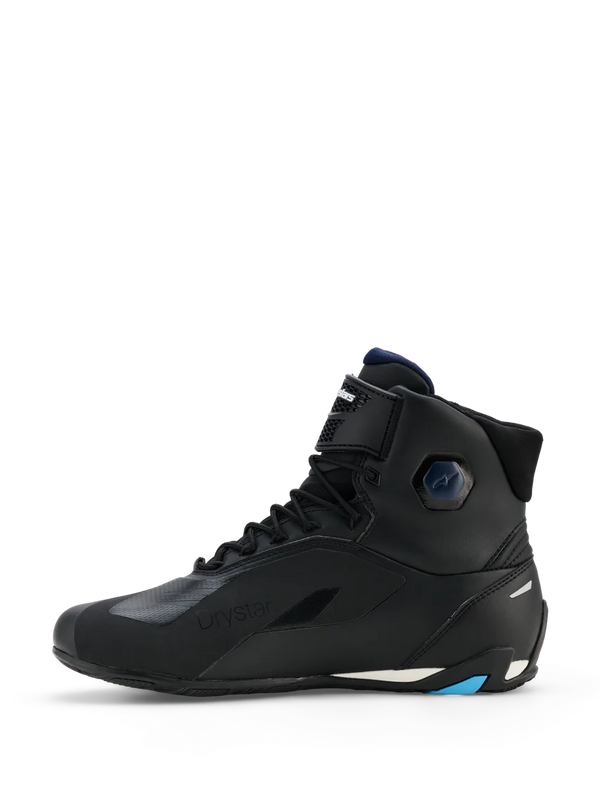 BOTTES ALPINESTARS FASTER-4 DS SHOES BK NIGHT NV CYAN ETANCHE