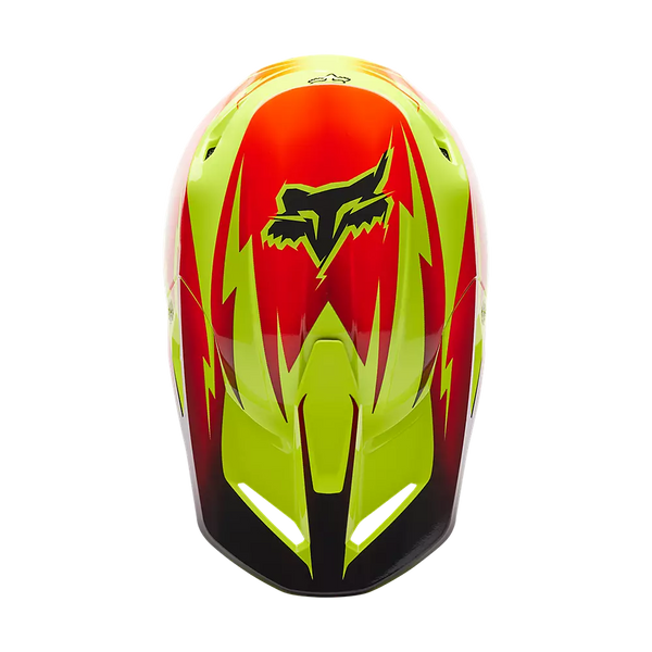 CASQUE FOX RACING V1 STATK RED YELLOW 30440-080