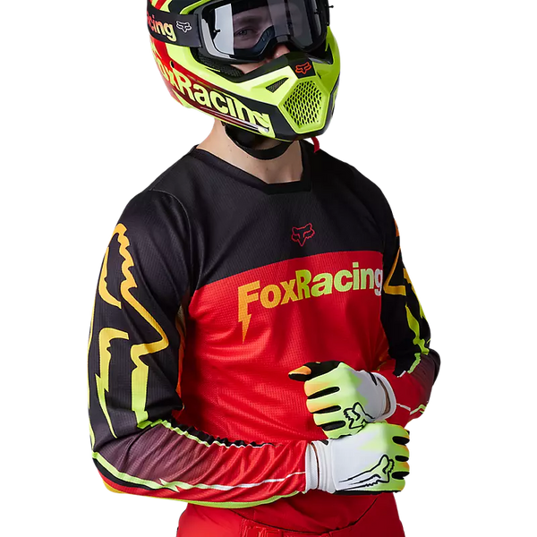 MAILLOT CROSS FOX RACING 180 STATK JERSEY  FLUO RED 30450-110