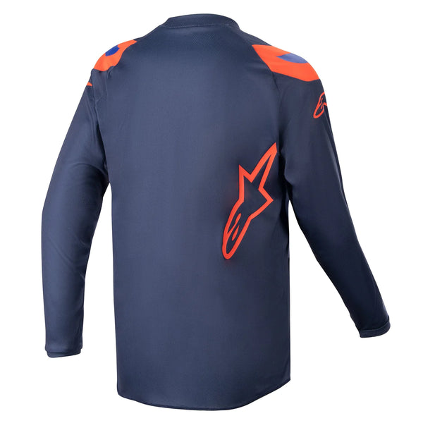 MAILLOT ALPINESTARS ENFANTS YTH FLUID NARIN JERSEY BLEU MARINE ORANGE  3771823 7141 COMBO ENFANT