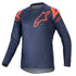 MAILLOT ALPINESTARS ENFANTS YTH FLUID NARIN JERSEY BLEU MARINE ORANGE  3771823 7141 COMBO ENFANT