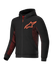BLOUSON ALPINESTARS CHROME AIR  SPORT HOODIE BLACK RED FLUO