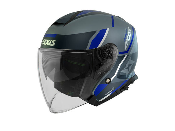 CASQUE AXXIS MIRAGE SV DAMASKO D7 MATT BLUE OF504SV