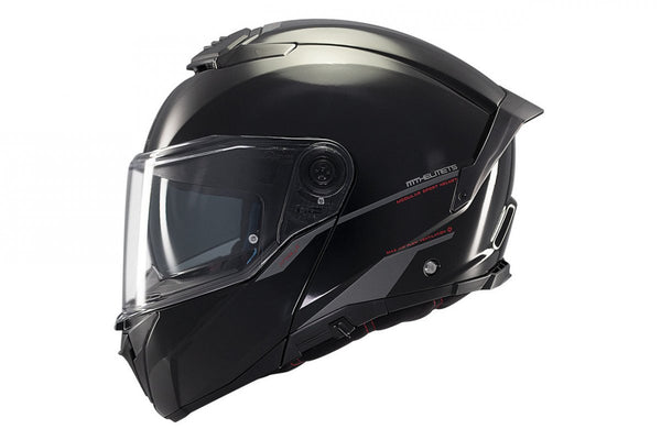 CASQUE  MODULABLE MT HELMETS ATOM 2 SV SOLID A1 NOIR BRILLANT FU404SV