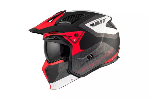 CASQUE MT HELMETS STREETFIGHTER  SV S  noir rouge