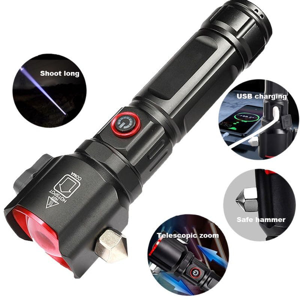 LAMPE DE RECHERCHE 1km MULTIFONCTION BRISE-VITRE + POWERBANK