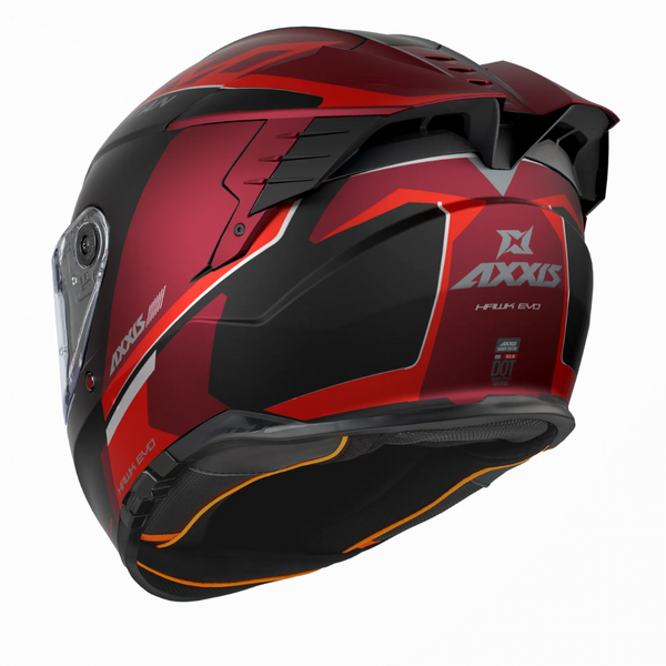 CASQUE AXXIS  FF122SV HAWK SV EVO TITAN B5 ROUGE MATT R