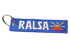 PORTE CLEFS RALSA BRODÉ BLEU BLANC