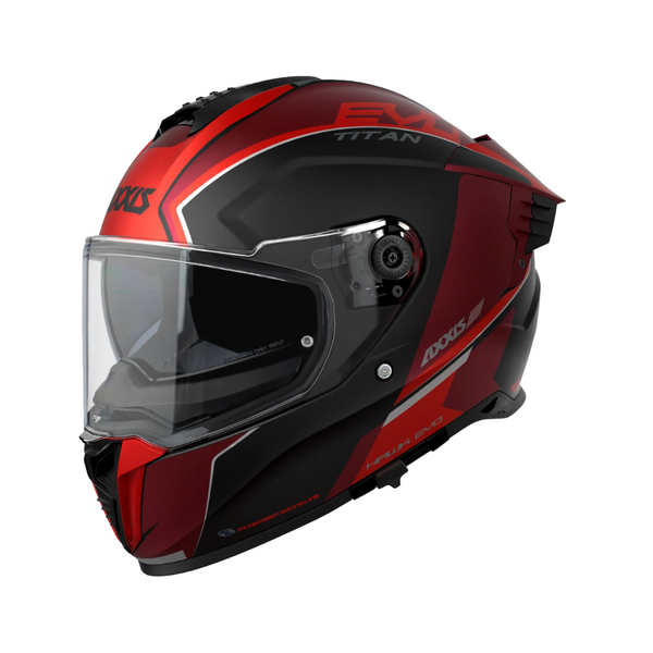 CASQUE AXXIS  FF122SV HAWK SV EVO TITAN B5 ROUGE MATT R