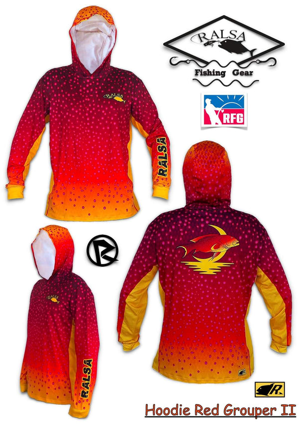 SWEAT-SHIRT PROTECTION UV RALSA 2023 RED GROUPER 2 + CAPUCHE