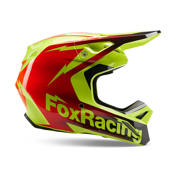 CASQUE FOX RACING V1 STATK RED YELLOW 30440-080