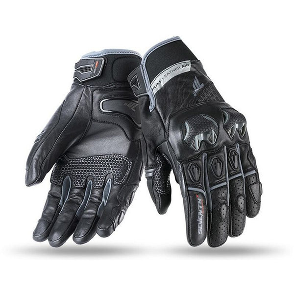 GANTS CUIR SEVENTY SD-N32 NOIR GRIS SD14032024