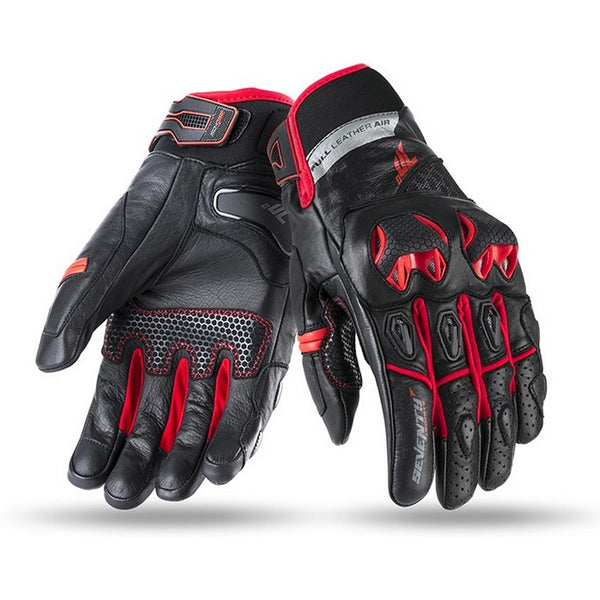 GANTS CUIR SEVENTY SD-N32 ROUGE NOIR SD14032044