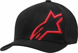 CASQUETTE ALPINESTARS CORP SNAP 2 HAT BLACK/WARM RED 1211-81009 1523