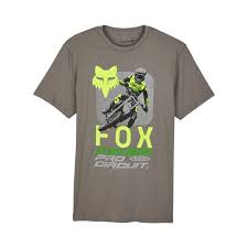TEE-SHIRT FOX RACING X PRO CIRCUIT new PREM SS HTR GRAPH  GRIS