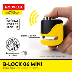 MINI BLOQUE DISQUE AUVRAY ALARME D 5.5 JAUNE ET NOIR