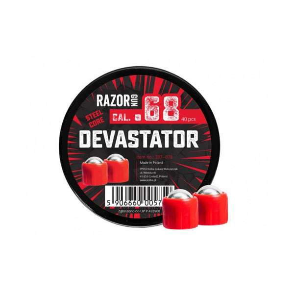 PACK HOME DEFENSE MUNITIONS RAZOR CAL.68 DEVASTATOR BILLES ACIER