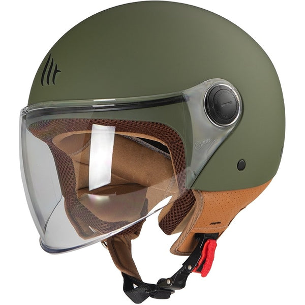 CASQUE MT HELMETS STREET S SOLID A6 MATT GREEN INRST