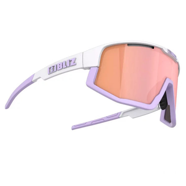 LUNETTE  BLIZ  FUSION MATT WHITE FRAM BROWN WITH ROSE MULTI LENS FILT CAT 3 P52205 04
