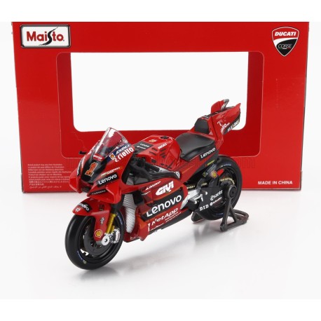 MINIATURE 1/18 MOTO GP RACING  DUCATI LENOVO 1  MAISTO