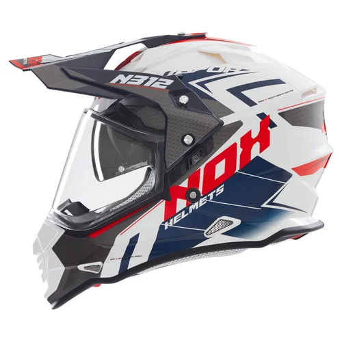 CASQUE  CROSS NOX  N312 VAPOR BLEU BLANC ROUGE