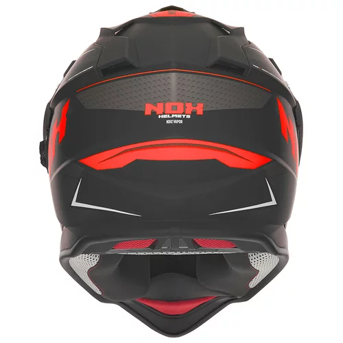 CASQUE CROSS  NOX N312 VAPOR NOIR MATT ROUGE