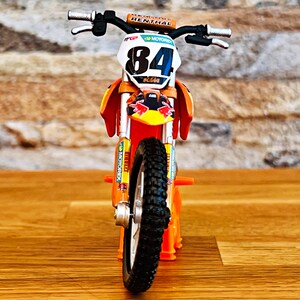 MINIATURE 1/18 MOTO RED BULL KTM 450 SX-F FACTORY EDITION 2018 51073  BURAGO