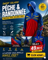 SWEAT DE PROTECTION REUNION ISLAND UV UPF50+
