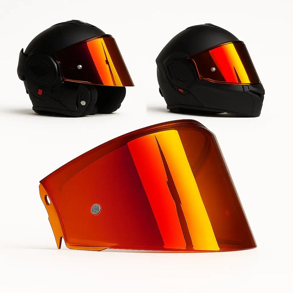 VISIERE ROUGE/OR  CASQUE VITO FLIP UP